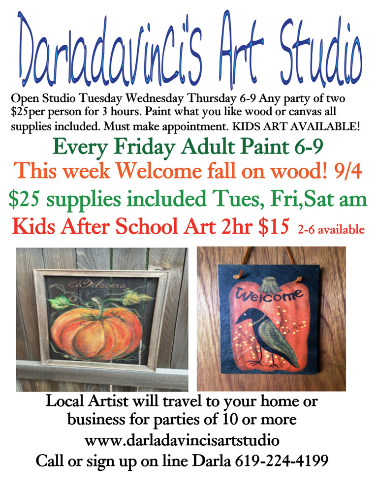 Paint Party at Darla Davinci's Art Studio