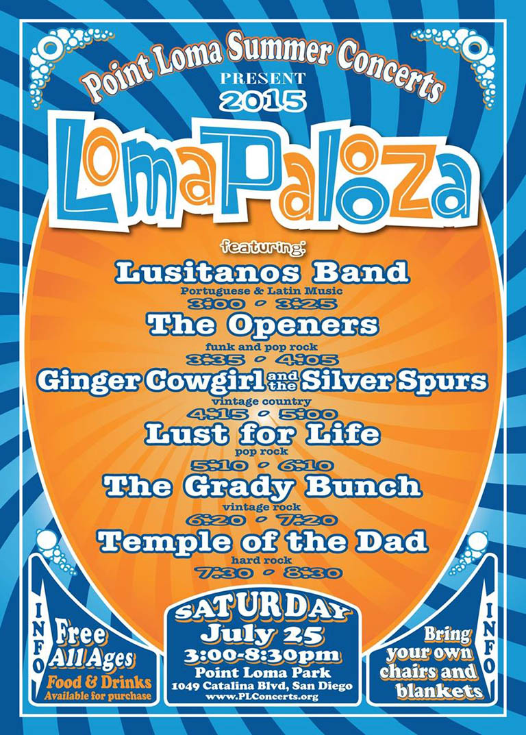 Point Loma Summer Concerts 2015: Lomapalooza