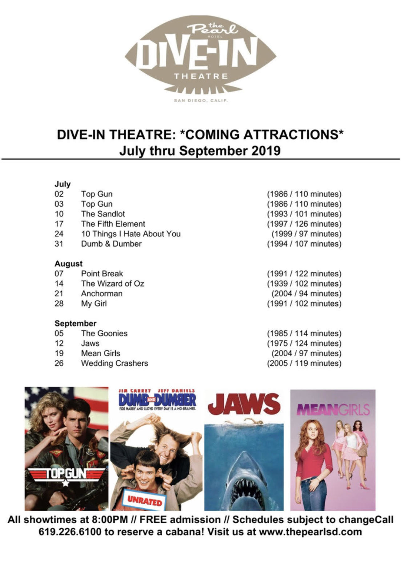 Ocean Beach News Article: Summer Dive-In Movies at the Pearl