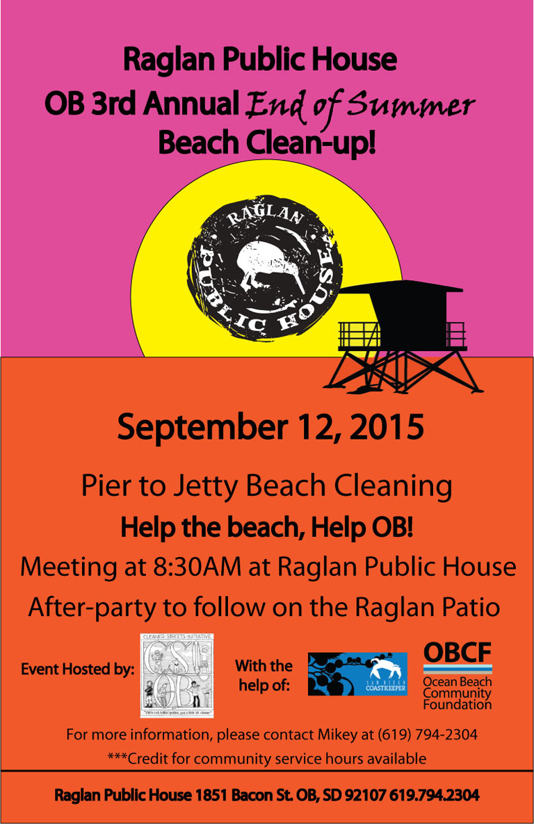 OB 3rd Annual End of Summer Beach Clean-Up with Raglan Public House