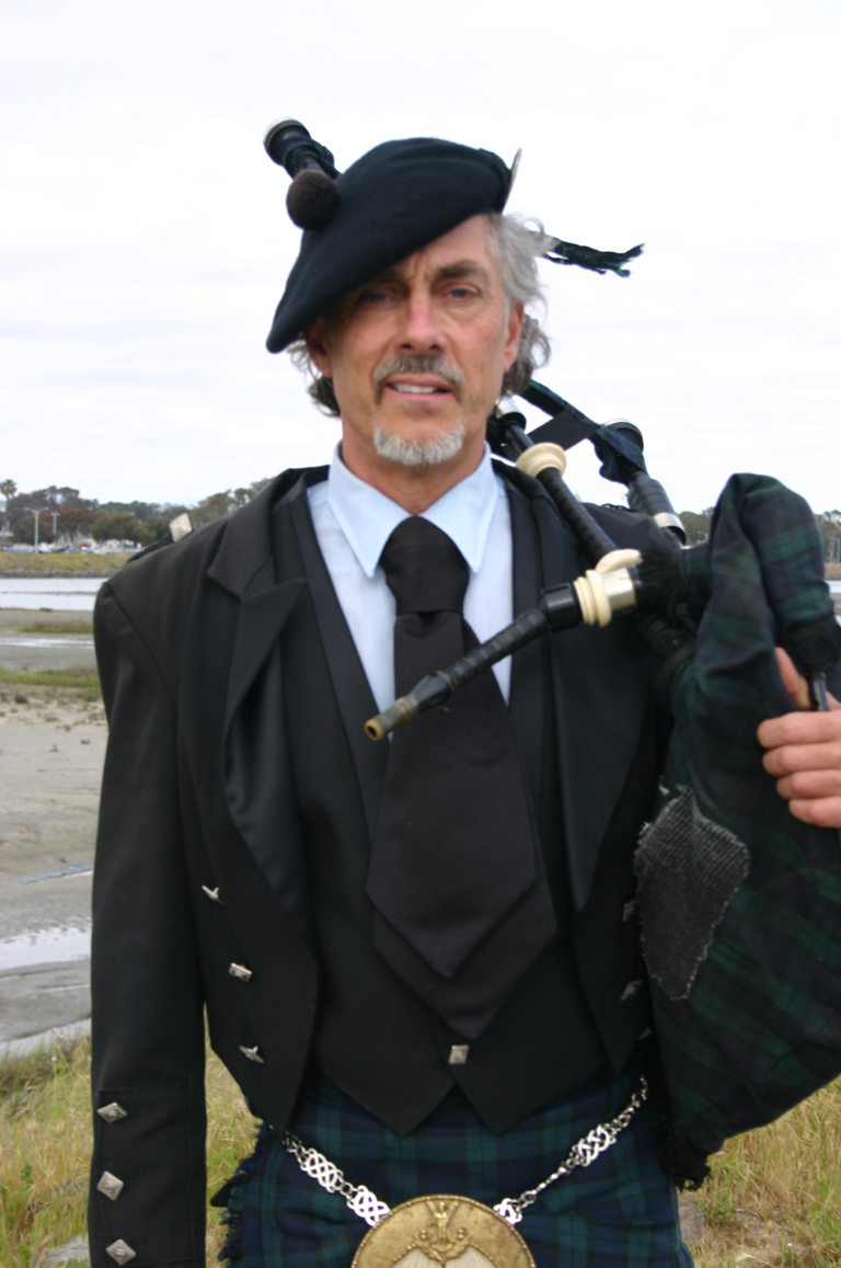 Robert Burns Piping on the USS Midway