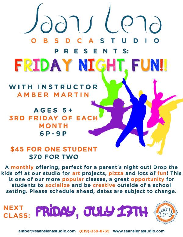 Friday Night Fun at Saans Lena Studio