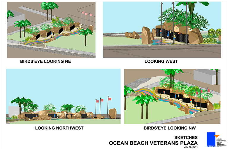 Veterans Plaza Sketches