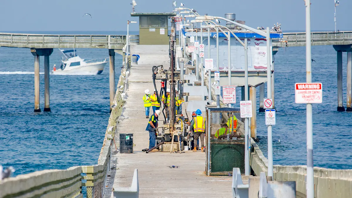 2024-09-30 OB Pier Exploritory Drilling photo by Jim Grant