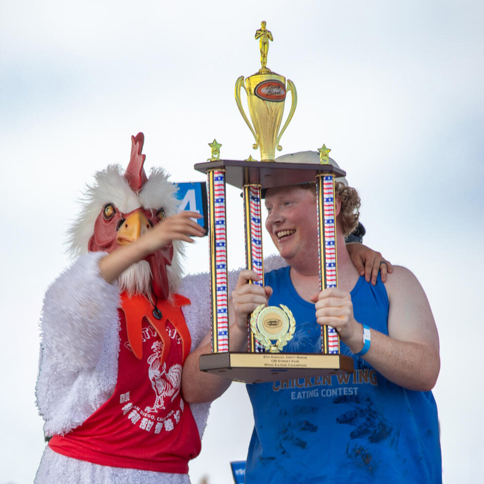 Casey Evans - 2024 Dirty Birds Wing Eating Contest winner!