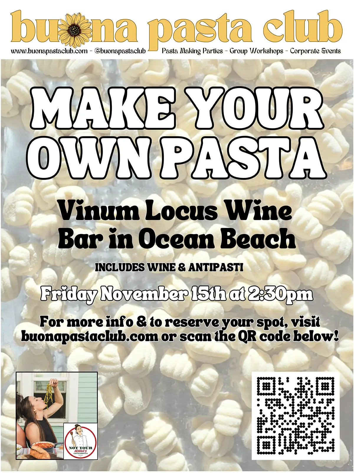 Make Your Own Pasta at Vinum Locus Wine Bar in Ocean Beach, San Diego