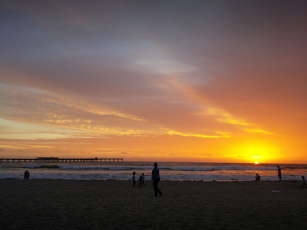 Saratoga Avenue Beach at Sunset