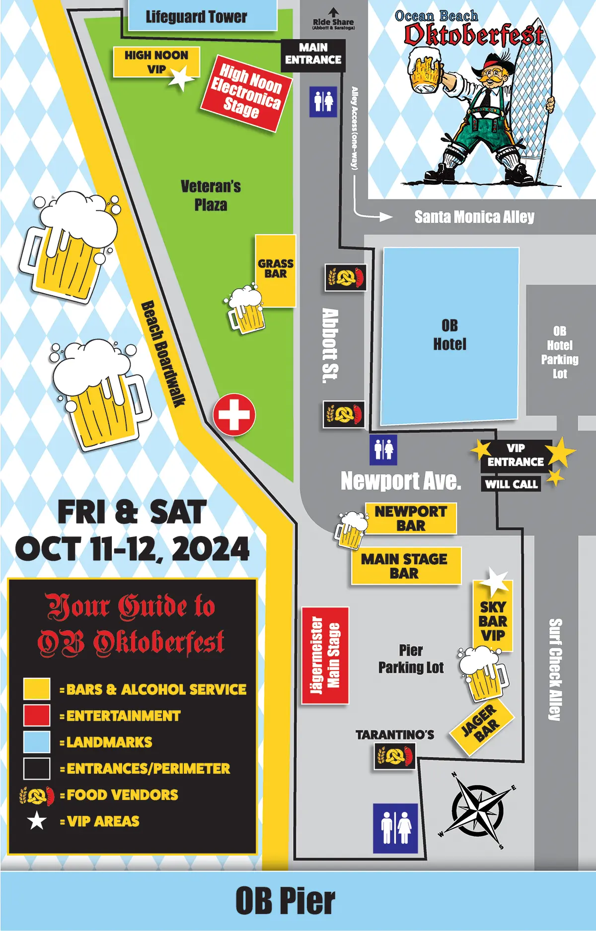 Ocean Beach Oktoberfest Map