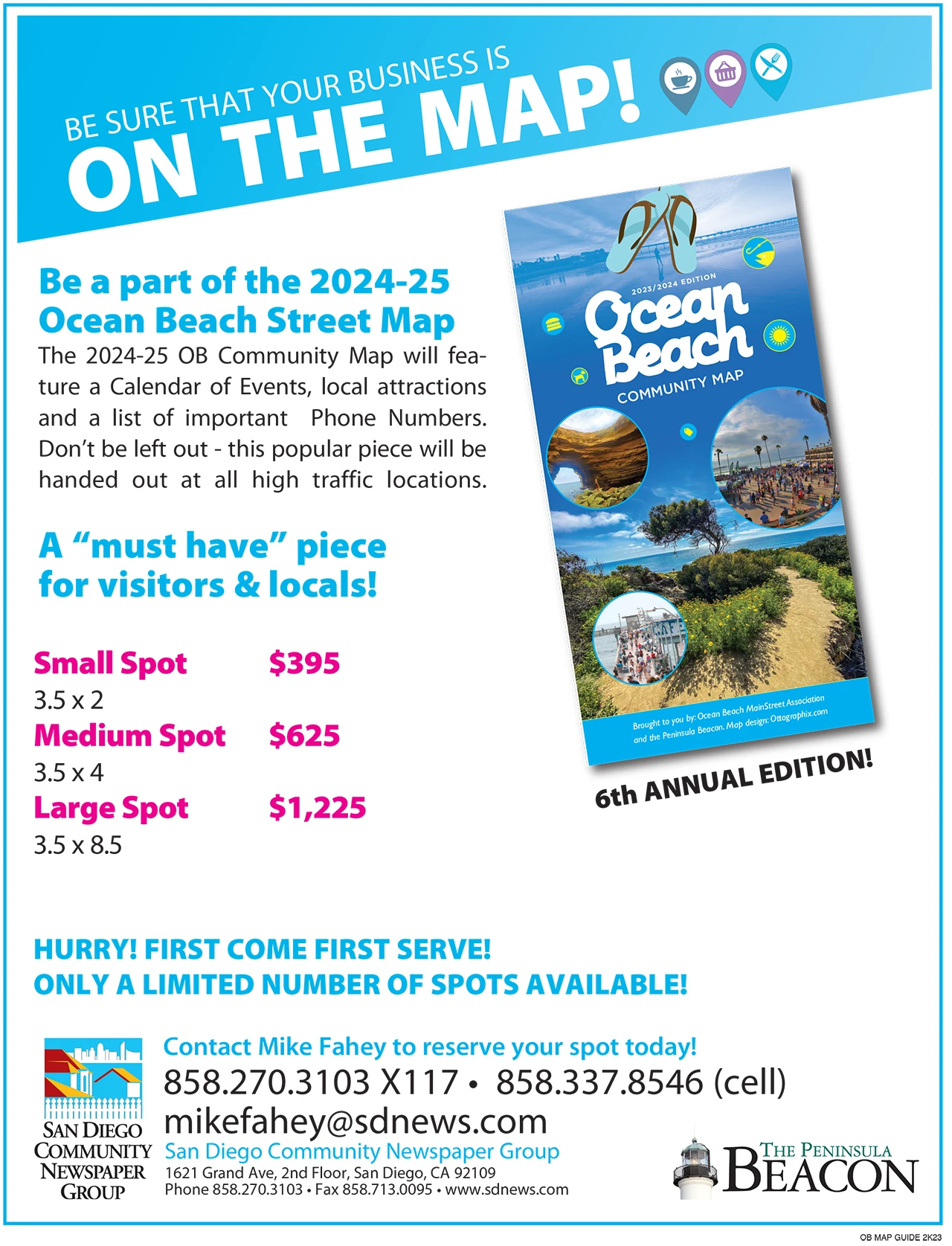 Ocean Beach Street Map by the Peninsula Beacon