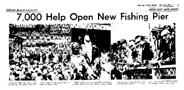 San Diego Union Coverage of 1966 Pier Opening