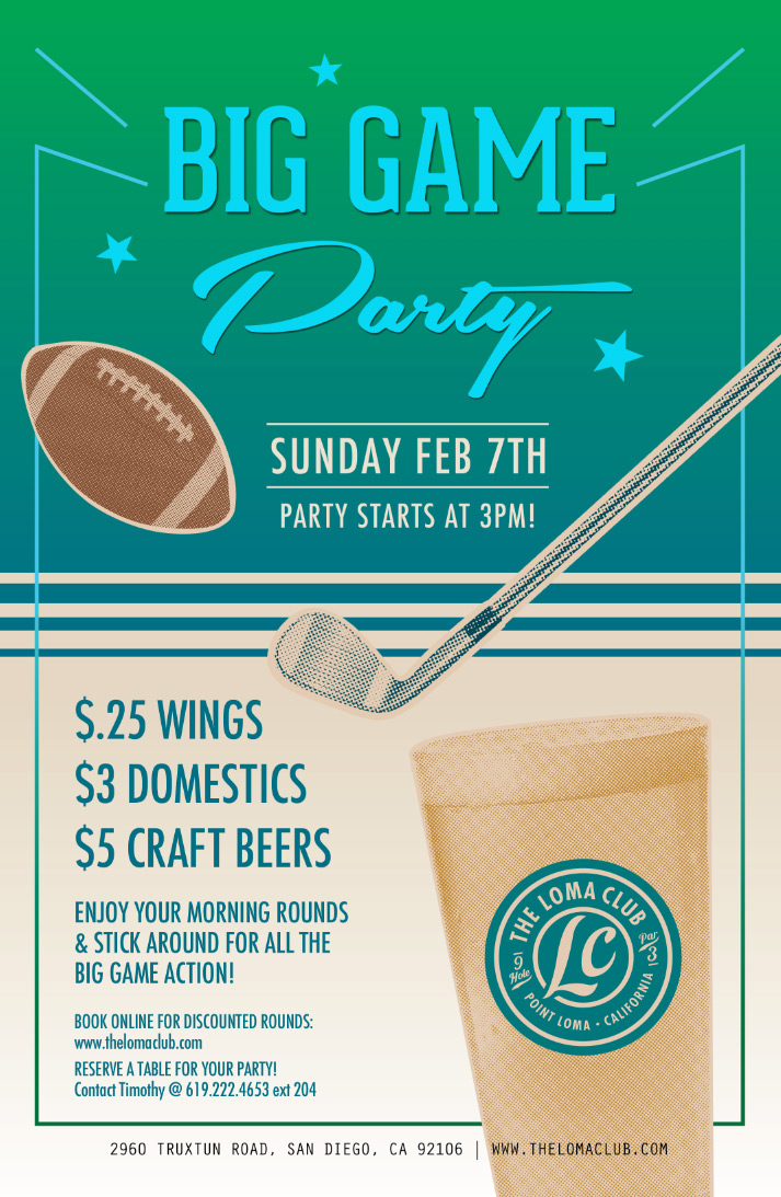 Big Game Party at the Loma Club