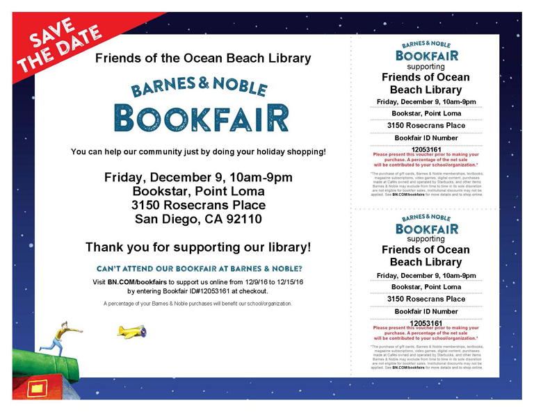 Holiday Book Fair Supporting OB Library