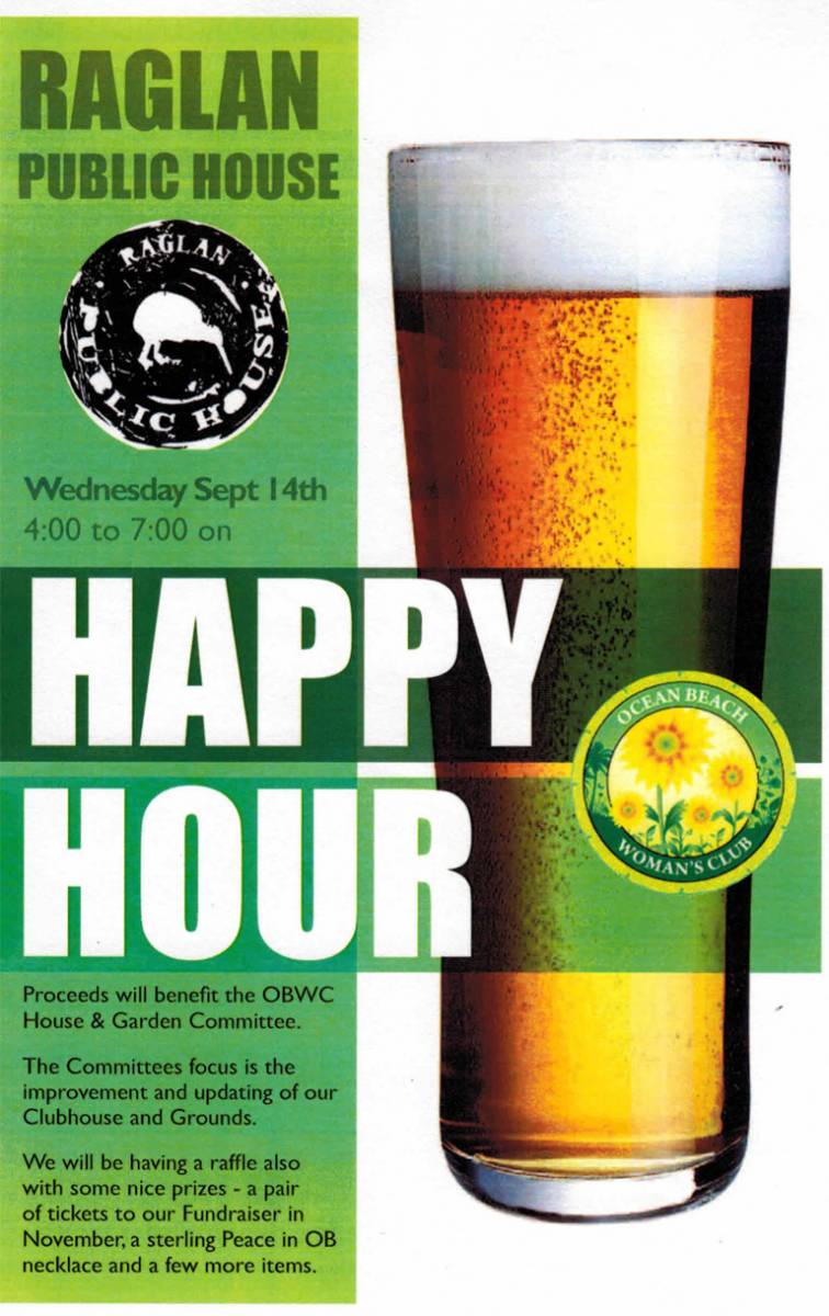 Happy Hour for OBWC at Raglan Public House