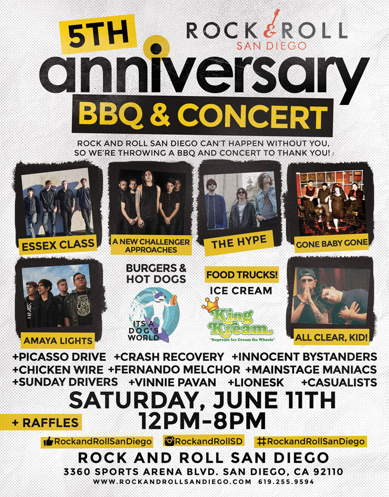 Rock & Roll San Diego's 5th Anniversary Party BBQ & Concert