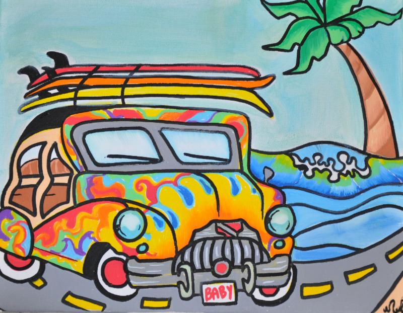 Ocean Beach Surf & Skate Natalie Thompson Art