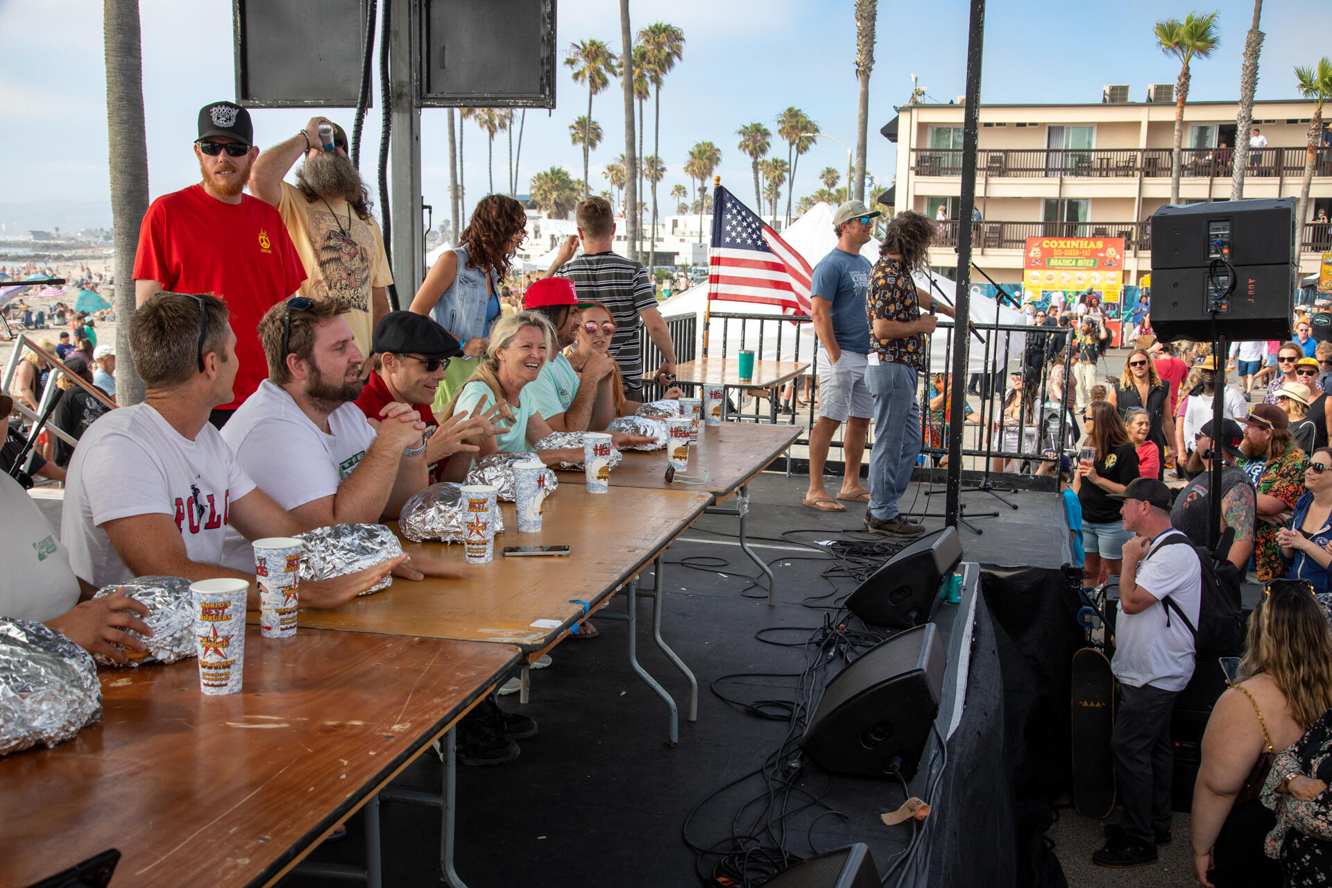 Photo of: 2024 Ocean Beach Street Fair & Chili Cook-Off - Hodad's Burger Eating Contest