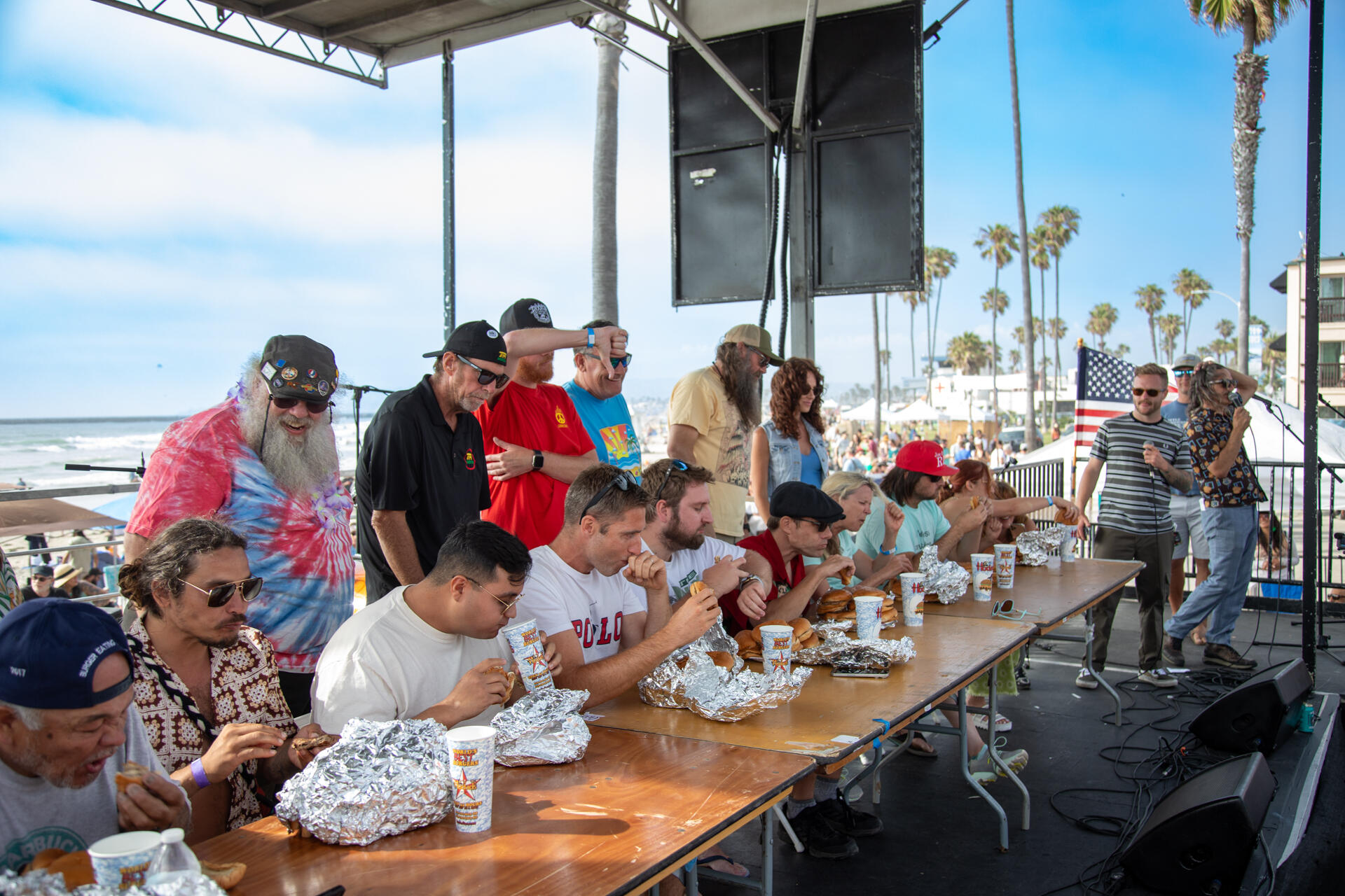 Photo of: 2024 Ocean Beach Street Fair & Chili Cook-Off - Hodad's Burger Eating Contest