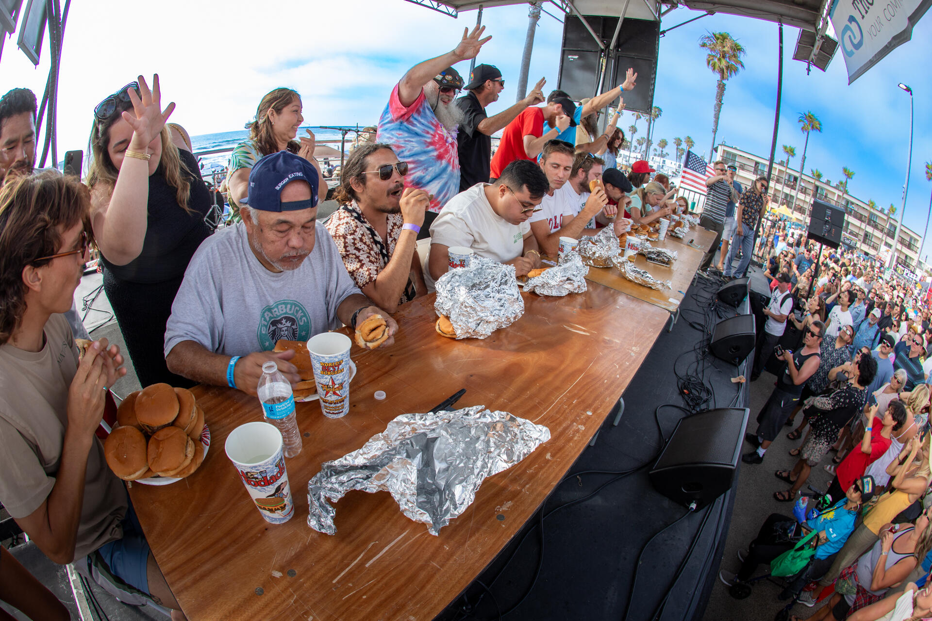 Photo of: 2024 Ocean Beach Street Fair & Chili Cook-Off - Hodad's Burger Eating Contest