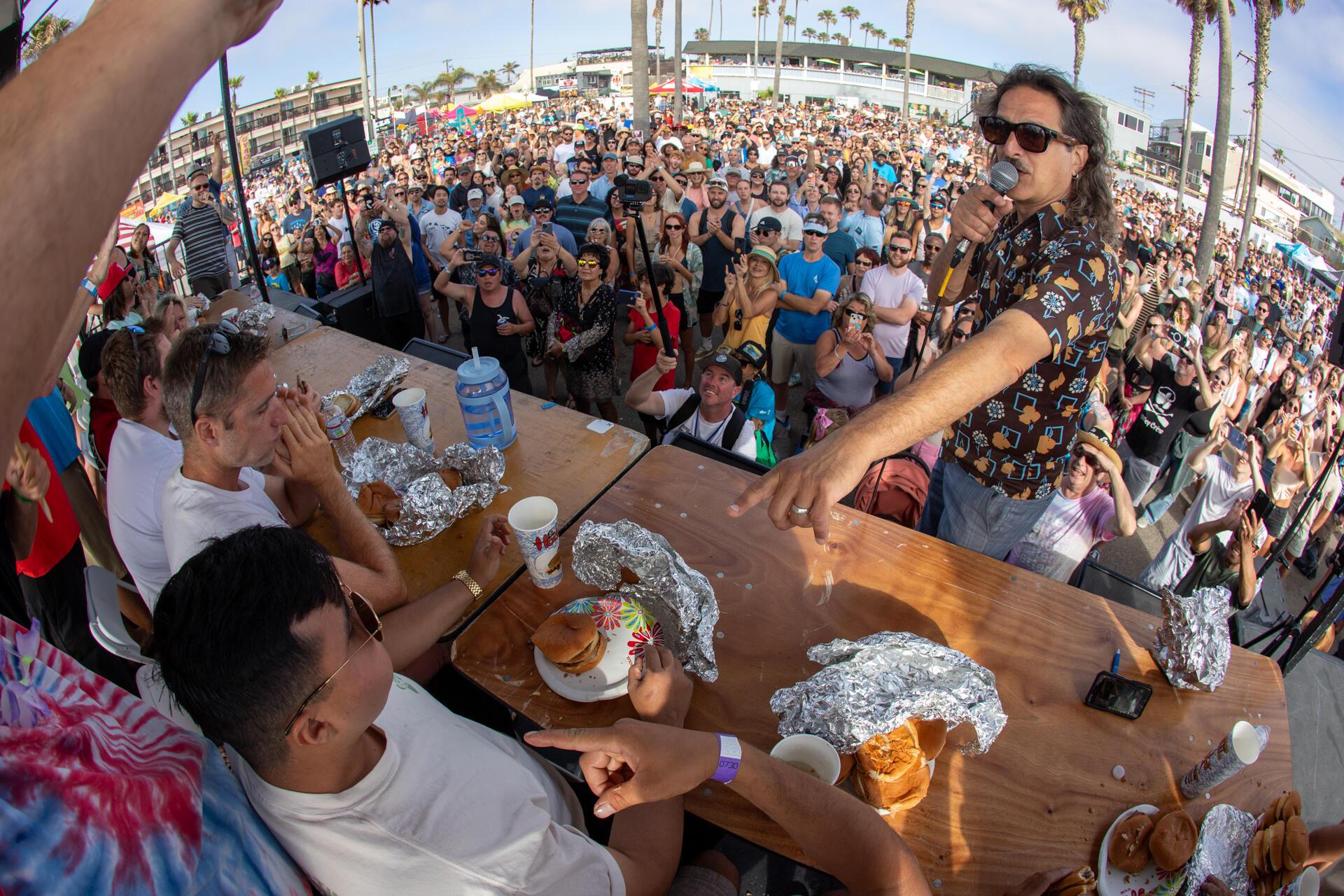 Photo of: 2024 Ocean Beach Street Fair & Chili Cook-Off - Hodad's Burger Eating Contest