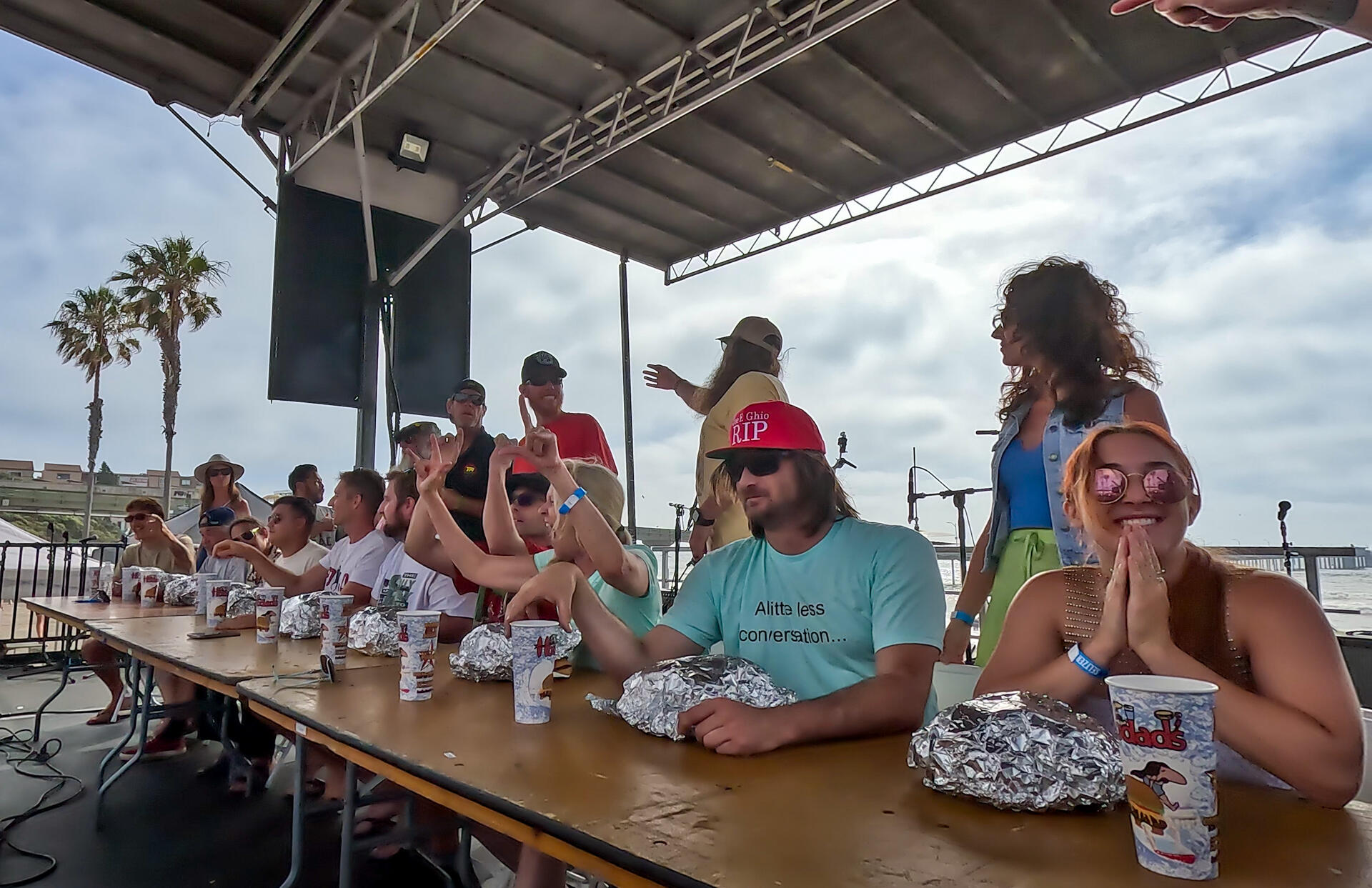 Photo of: 2024 Ocean Beach Street Fair & Chili Cook-Off - Hodad's Burger Eating Contest