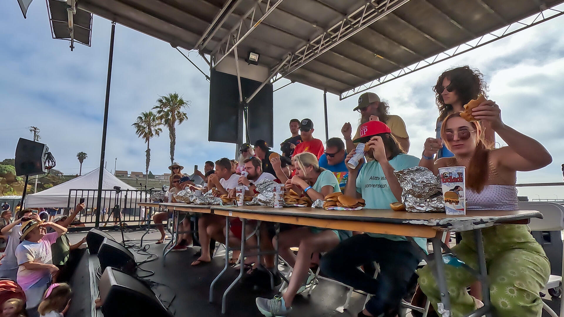 Photo of: 2024 Ocean Beach Street Fair & Chili Cook-Off - Hodad's Burger Eating Contest