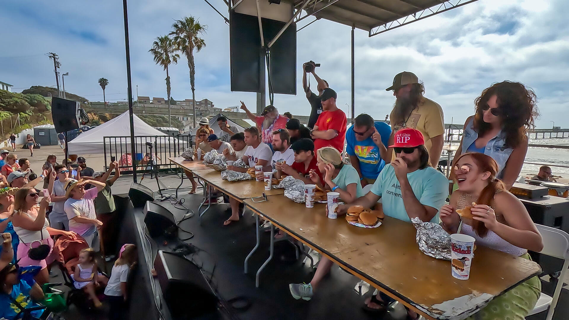 Photo of: 2024 Ocean Beach Street Fair & Chili Cook-Off - Hodad's Burger Eating Contest