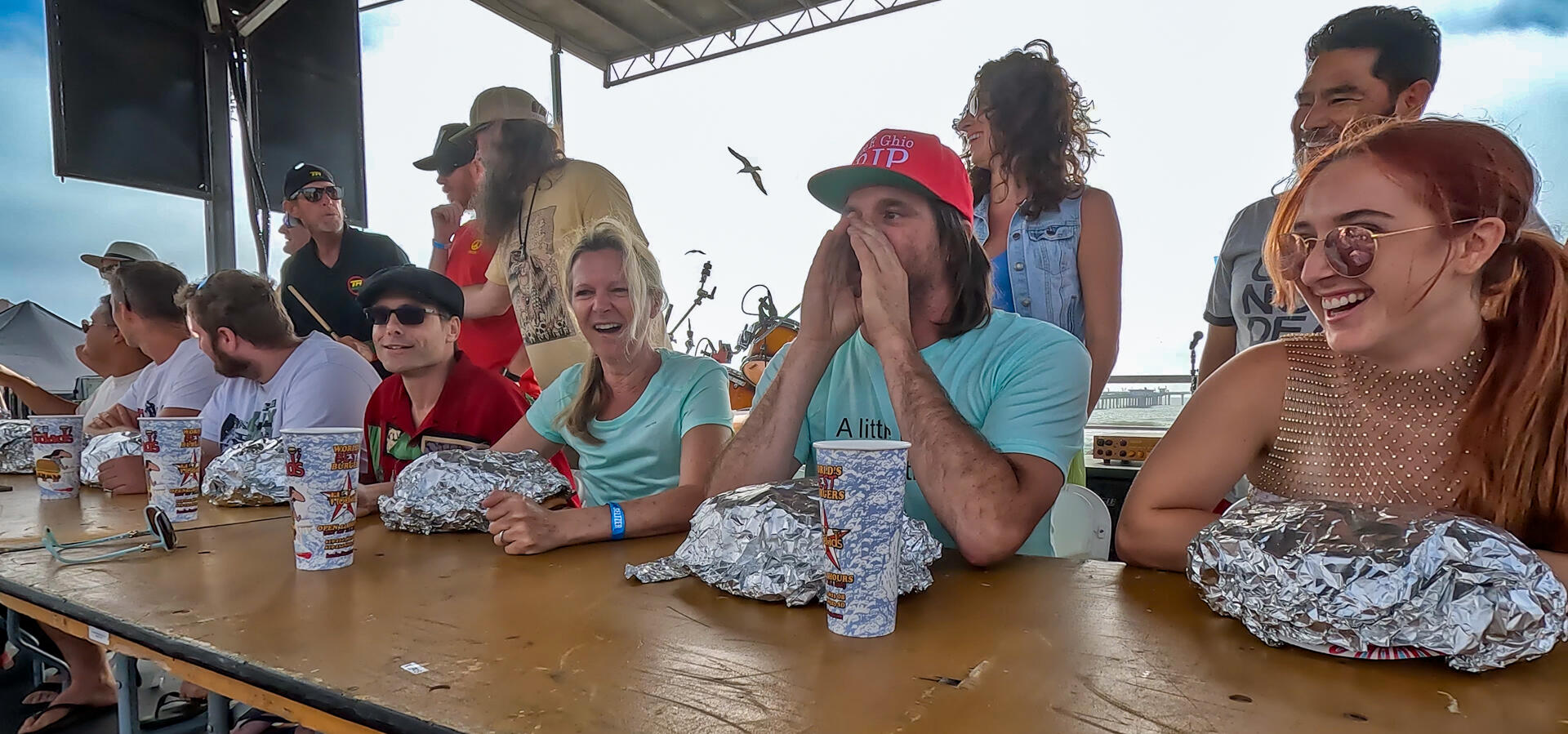 Photo of: 2024 Ocean Beach Street Fair & Chili Cook-Off - Hodad's Burger Eating Contest