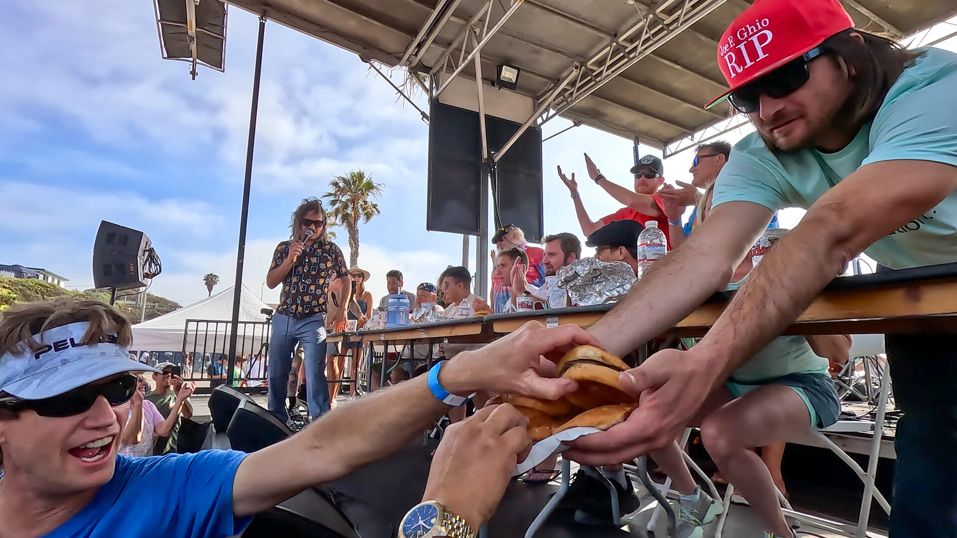 Photo of: 2024 Ocean Beach Street Fair & Chili Cook-Off - Hodad's Burger Eating Contest