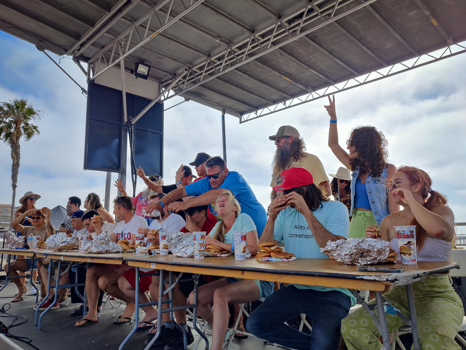 Photo of: 2024 Ocean Beach Street Fair & Chili Cook-Off - Hodad's Burger Eating Contest