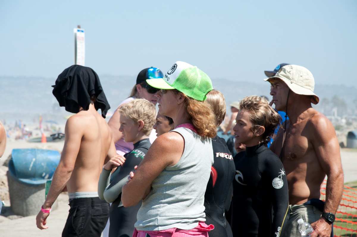 Surfer at Ocean Beach Grom Fest in San Diego California