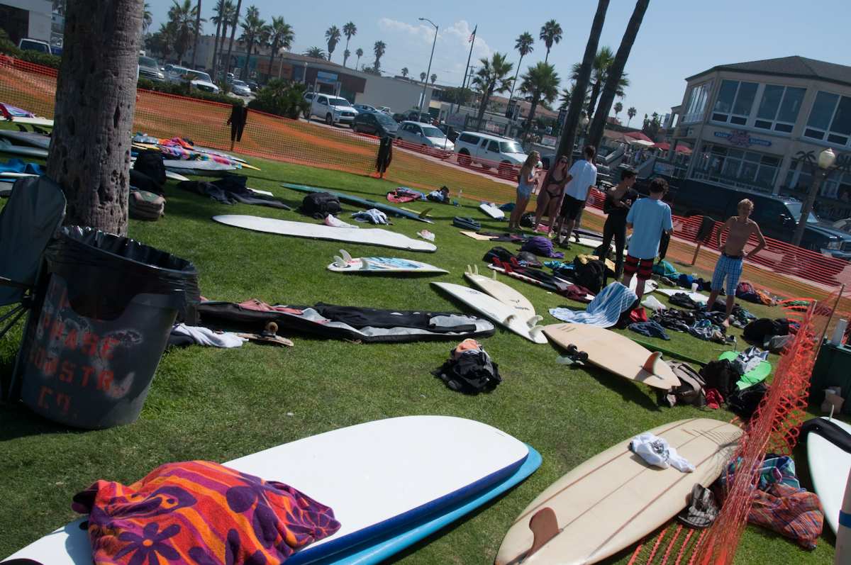 Surfer at Ocean Beach Grom Fest in San Diego California