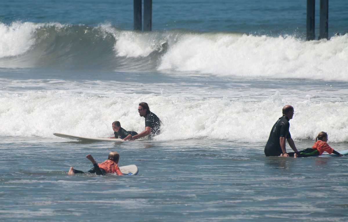 Surfer at Ocean Beach Grom Fest in San Diego California