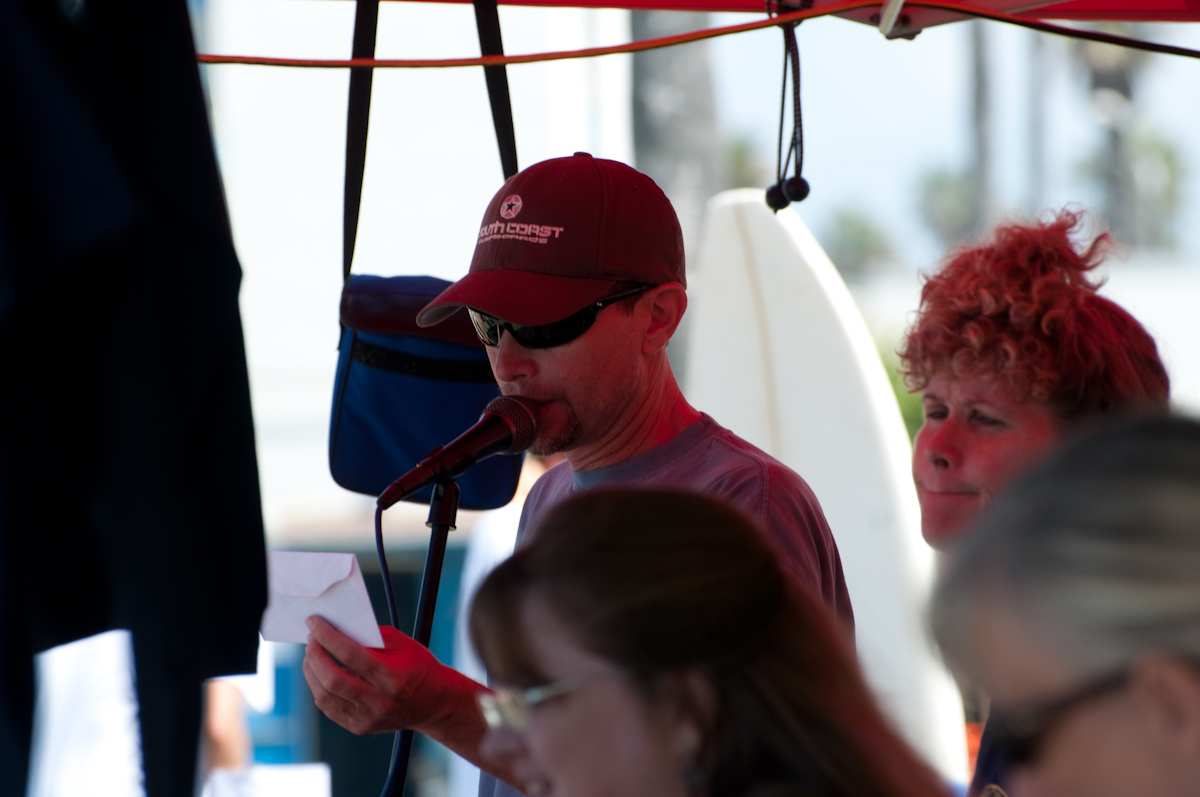 Surfer at Ocean Beach Grom Fest in San Diego California