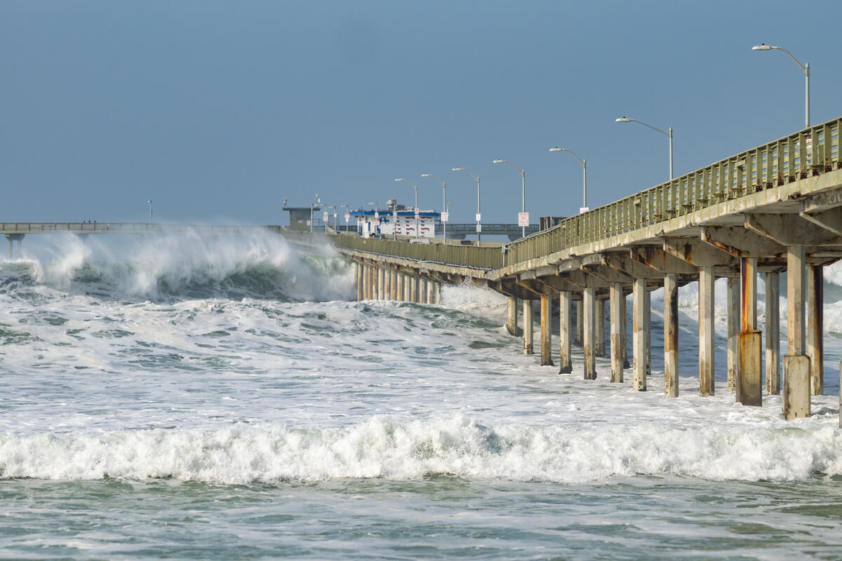 Photo of: Ocean Beach Pier Pylon Fell Off