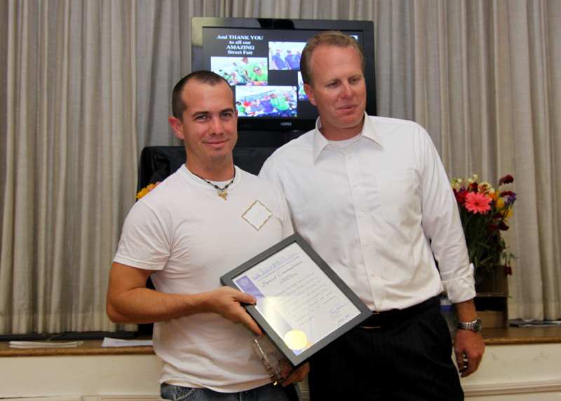 Intrepid Network, President & CEO, Josh Utley receives award from california district 52 representative Kevin Faulconer