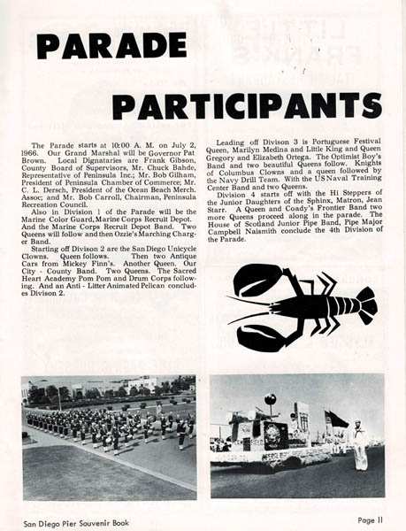 Photo of: OB Pier Opening Weekend Program - July 2-4, 1966