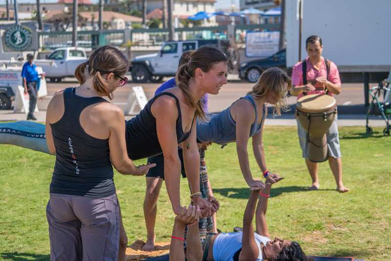 Oktoberfest Oktoberstretch and Hoola-hoop plus yoga in Ocean Beach San Diego