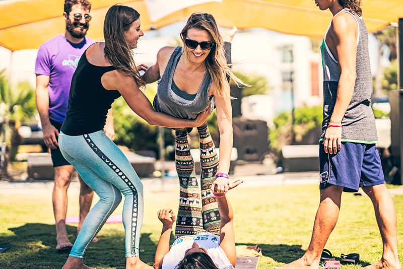 Oktoberfest Oktoberstretch and Hoola-hoop plus yoga in Ocean Beach San Diego