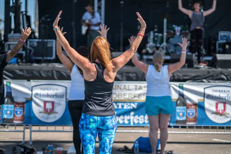 Oktoberfest Oktoberstretch and Hoola-hoop plus yoga in Ocean Beach San Diego