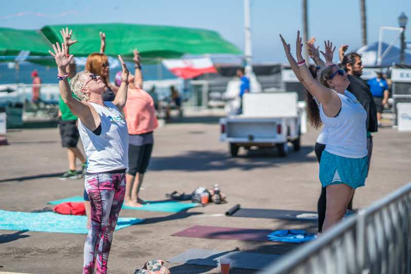 Oktoberfest Oktoberstretch and Hoola-hoop plus yoga in Ocean Beach San Diego