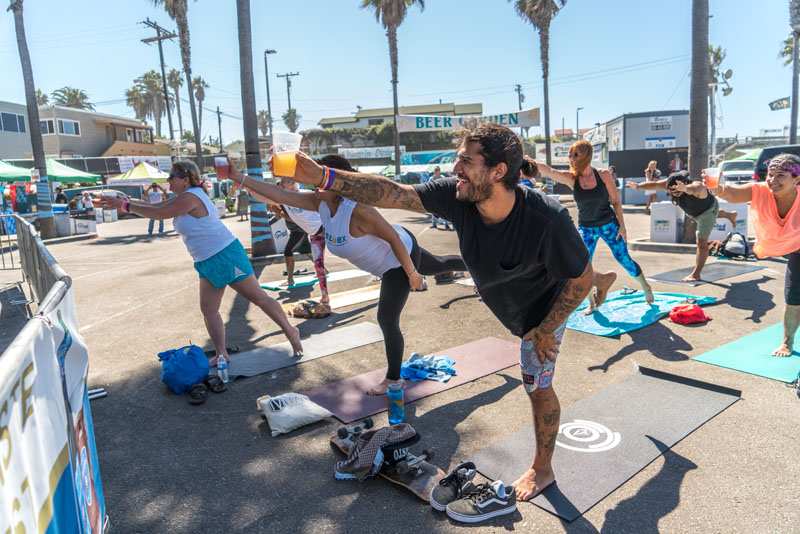 Oktoberfest Oktoberstretch and Hoola-hoop plus yoga in Ocean Beach San Diego