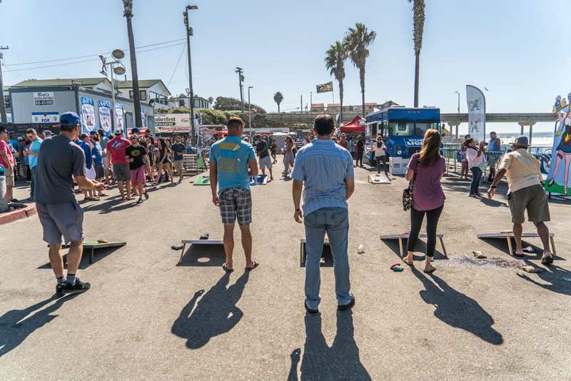 Oktoberfest bean bag toss in Ocean Beach San Diego