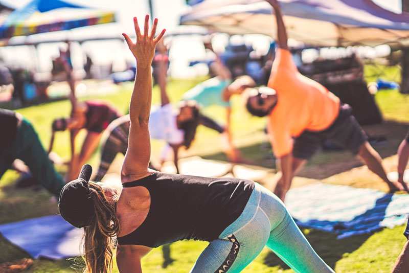 Oktoberfest Oktoberstretch and Hoola-hoop plus yoga in Ocean Beach San Diego