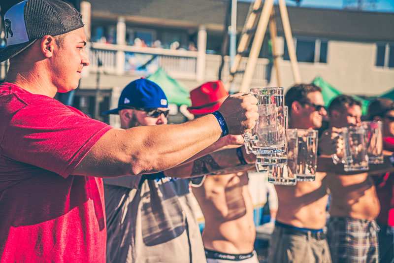 Oktoberfest in Ocean Beach San Diego Beer Garden in Pier Parkinglot