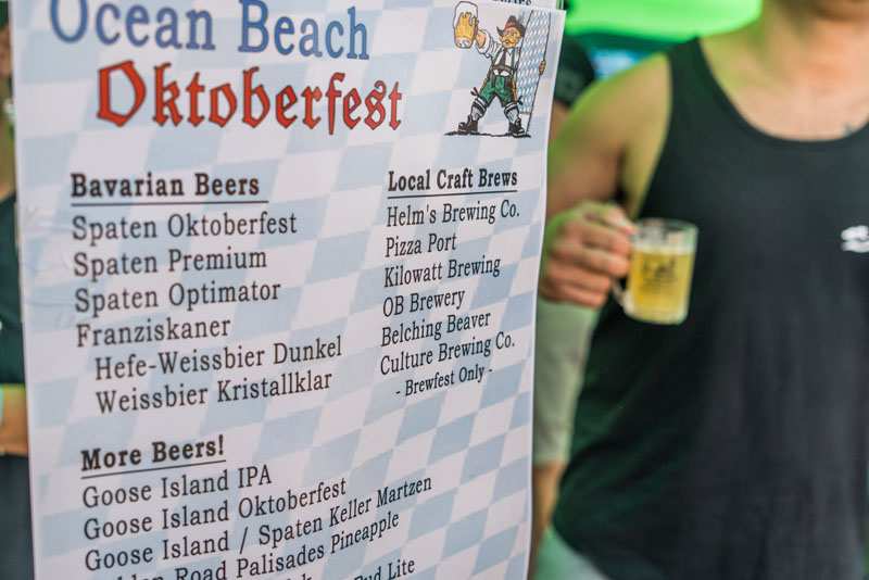 Oktoberfest in Ocean Beach San Diego Contests and Beer Garden in Pier Parkinglot