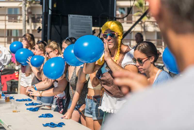 Oktoberfest in Ocean Beach San Diego Contests and Beer Garden in Pier Parkinglot