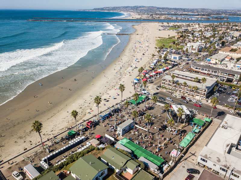 Oktoberfest in Ocean Beach San Diego Contests and Beer Garden in Pier Parkinglot