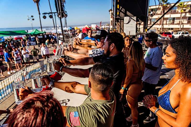 Oktoberfest in Ocean Beach San Diego Contests and Beer Garden in Pier Parkinglot