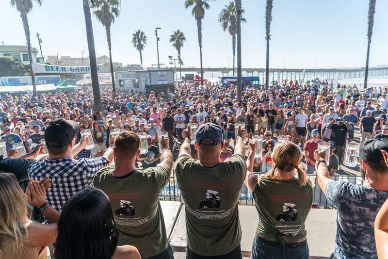 Oktoberfest in Ocean Beach San Diego Contests and Beer Garden in Pier Parkinglot