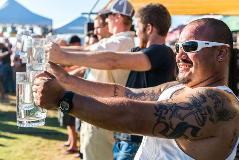 Oktoberfest in Ocean Beach San Diego Contests and Beer Garden in Pier Parkinglot